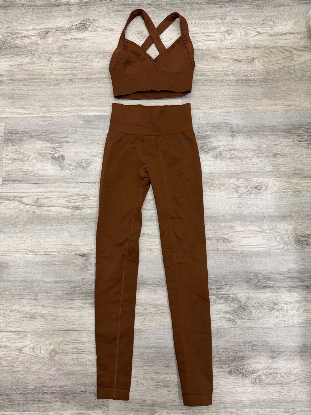 High-Waist Seamless Leggings in Chocolate Brown